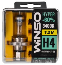 Автолампа WINSO H4 HYPER +60 60/55W (712430)