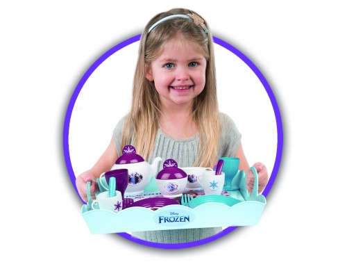 Ігровий набір Smoby Toys Візок Фроузен-2 Знімна таця і сервіз 17 аксесуарів (310517)