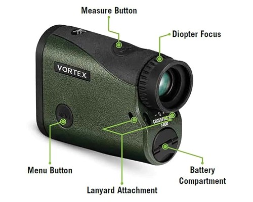 Лазерний далекомір Vortex Crossfire HD 1280м 5х21мм (LRF-CF1400)