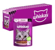 Вологий корм для кішок Whiskas Лосось у соусі 85 г (5900951302053)