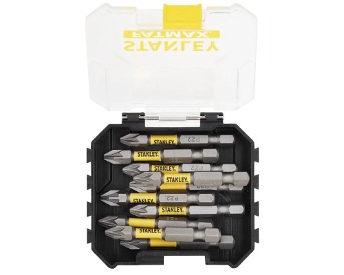 Набір біт Stanley FatMax, Pozidriv, Pz2, L = 50 мм, 10 шт, кейс (STA88572)