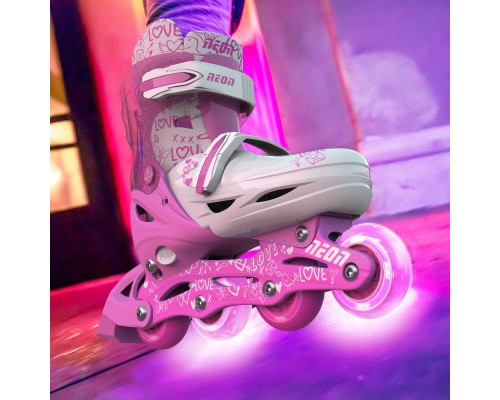 Роликові ковзани Neon Inline Pink розмір 34-37 (NT08P4)