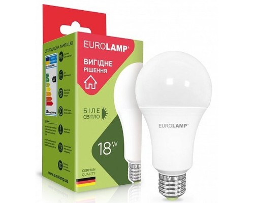 Лампочка Eurolamp А70 18W E27 4000K (LED-A70-18274(A))