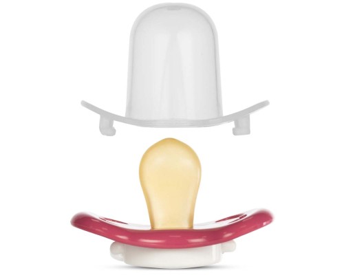 Пустушка Baboo латексна, червона, Sea Life, 6+ міс (5-041)