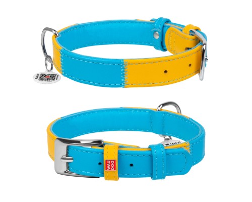 Нашийник для тварин WAUDOG Glamour Colors of freedom з QR паспортом XL (203-4020)