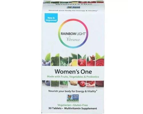 Вітамінно-мінеральний комплекс Rainbow Light Полівітаміни для жінок, Women's One Vibrance, 30 таблеток (RLT21704)