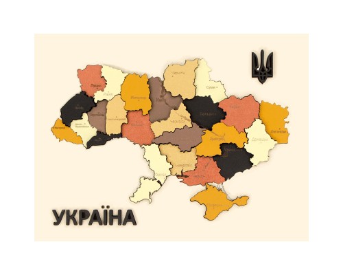 Набір для творчості Rosa Talent Мапа України 3D кольори металіки 24.5х18.5 см (4823098532538)