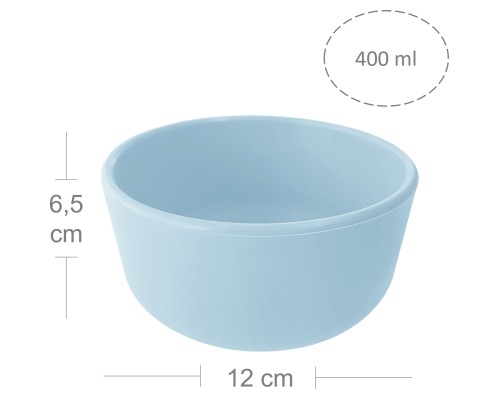 Тарілка дитяча MinikOiOi Bowl глибока тарілка силіконова Mineral Blue (101080103)