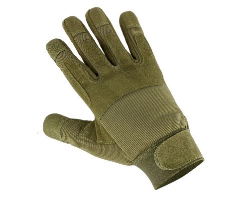 Захисні рукавиці Neo Tools тактичні 100% поліестер та синтетична шкіра, р.8, оливковий (97-608-8)