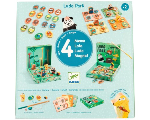 Настільна гра Djeco Набір ігор 4 в 1 Лудопарк (DJ01698)