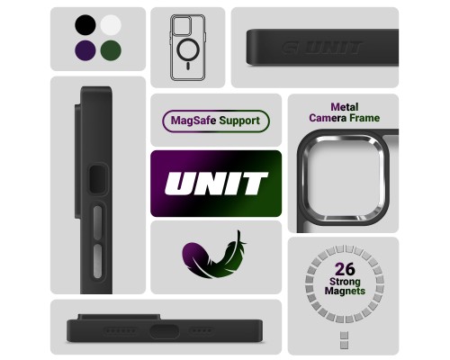 Чохол до мобільного телефона Armorstandart Unit MagSafe Apple iPhone 15 Pro Black (ARM69353)