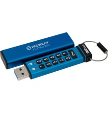 USB флеш накопичувач Kingston 32GB IronKey Keypad 200 AES-256 Encrypted Blue USB 3.2 (IKKP200/32GB)