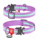 Нашийник для тварин WAUDOG Nylon світонакоплювальний, металічна пряжка-фастекс S фіолетовий (52129)