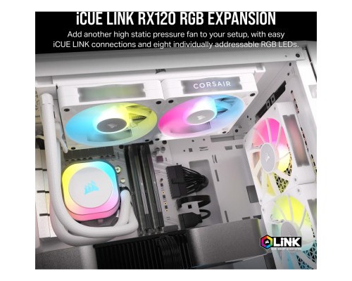 Кулер до корпусу Corsair iCUE Link RX120 RGB PWM White (CO-9051021-WW)