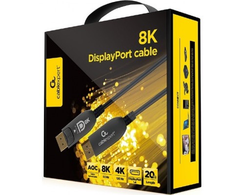 Кабель мультимедійний DisplayPort to DisplayPort 10.0m V.1.4 8K 60Hz/4K 120Hz Optic (AOC) Cablexpert (CC-DP8K-AOC-10M) Кабель мультимедійний DisplayPort to DisplayPort 10.0m V.1.4 8K 60Hz/4K 120Hz Optic (AOC) Cablexpert (CC-DP8K-AOC-10M)