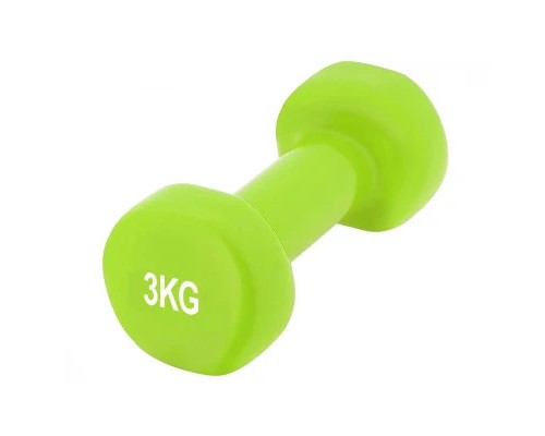 Гантель PowerPlay вінілові 4125 Achilles 2 х 3 кг Зелені (PP_4125_3kg_2in)