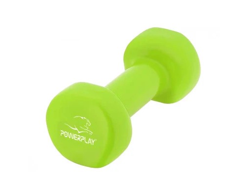 Гантель PowerPlay вінілові 4125 Achilles 2 х 3 кг Зелені (PP_4125_3kg_2in)