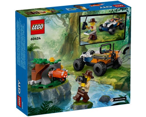 Конструктор LEGO City Квадроцикл для дослідження джунглів Місія Червоної панди (60424)
