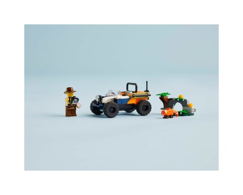 Конструктор LEGO City Квадроцикл для дослідження джунглів Місія Червоної панди (60424)