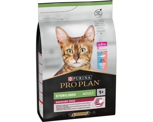 Сухий корм для кішок Purina Pro Plan Sterilised Adult 1+ Savoury Duo Після стерилізації З тріскою та фореллю 3 кг (7613036732550)