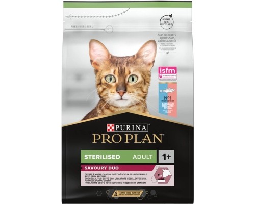 Сухий корм для кішок Purina Pro Plan Sterilised Adult 1+ Savoury Duo Після стерилізації З тріскою та фореллю 3 кг (7613036732550)