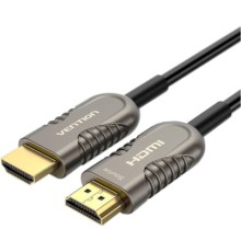 Кабель мультимедійний HDMI to HDMI 15.0m V2.1 Optical 8K 60Hz 48Gbps Dolby 7.1 TPE Black Metal Type Vention (AAZBN)