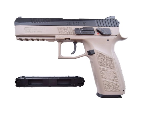 Пневматичний пістолет ASG CZ P-09 Blowback Pellet Black/FDE (18524)