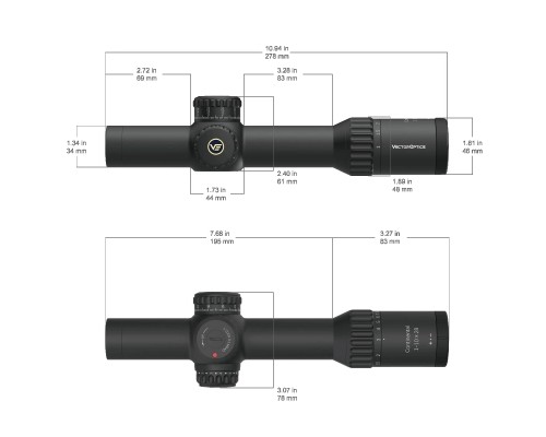 Оптичний приціл Vector Optics Continental 1-10x28 (34mm) illum. ED FFP VET-CTR (SCFF-47)