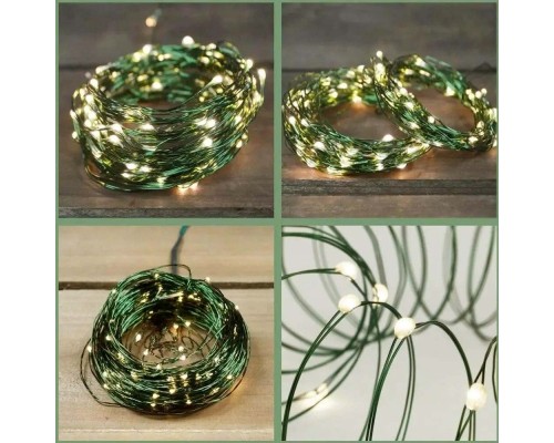 Гірлянда ColorWay Роса LED 50 5 м 8 функцій теплий колір USB (CW-G-50L5NU)