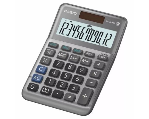 Калькулятор Casio MS-120FM-WA-EP, сірий (CALC-CAS-MS-120FM-WA)