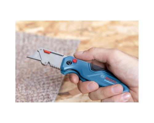 Ніж монтажний Bosch трапецієподібний складаний, корпус пластик, 215мм (1.600.A01.6BL)