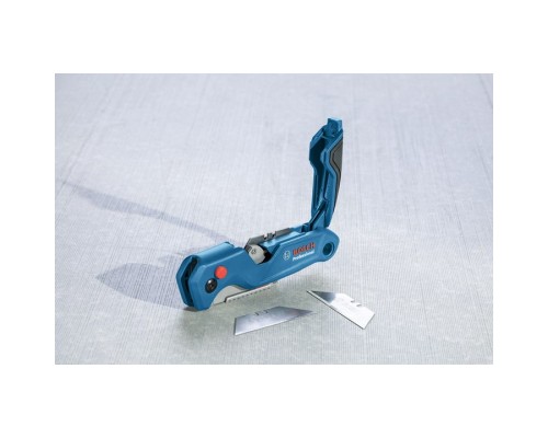 Ніж монтажний Bosch трапецієподібний складаний, корпус пластик, 215мм (1.600.A01.6BL)