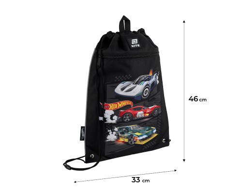 Шкільний набір Kite 555 Hot Wheels (рюкзак + пенал + сумка для взуття) (SET_HW25-555S)