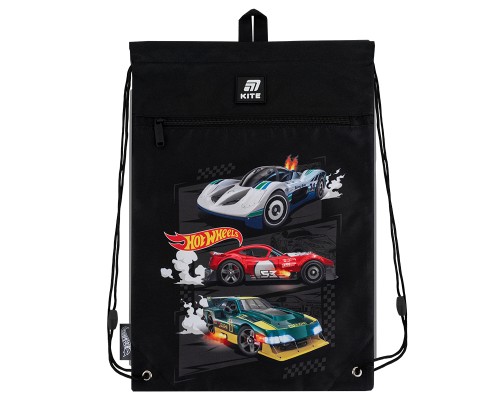 Шкільний набір Kite 555 Hot Wheels (рюкзак + пенал + сумка для взуття) (SET_HW25-555S)