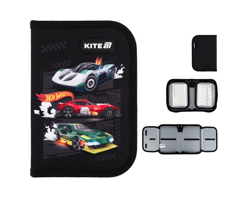Шкільний набір Kite 555 Hot Wheels (рюкзак + пенал + сумка для взуття) (SET_HW25-555S)