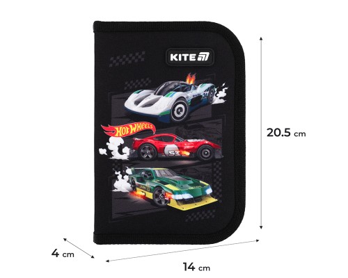 Шкільний набір Kite 555 Hot Wheels (рюкзак + пенал + сумка для взуття) (SET_HW25-555S)
