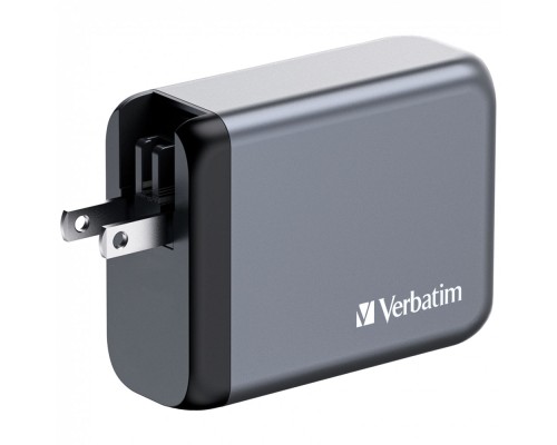 Зарядний пристрій Verbatim GaN 100 W 4 ports (2xUSB-C-100 W,USB-C 65 W /USB-A -3.0) (32202)