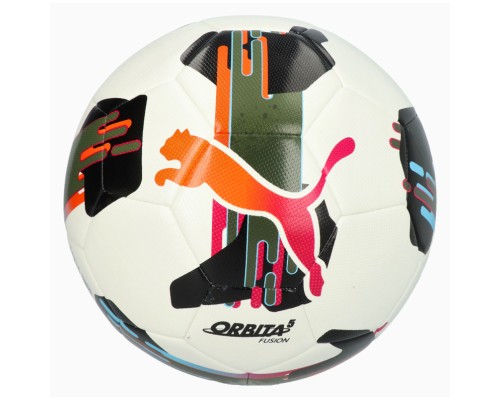 М'яч футбольний Puma Orbita 5 Fusion 084331-01 білий, чорний, болотний 5 (4067981496006)
