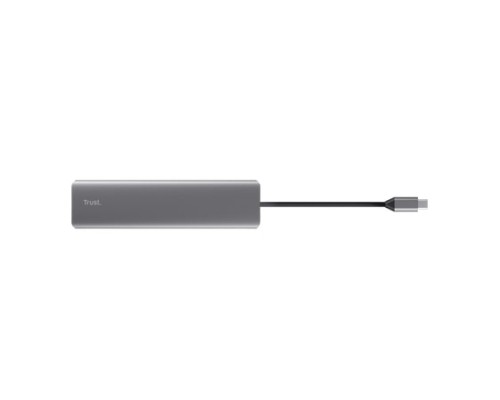 Концентратор Trust USB-C 7-in1 2xUSB-А 3.2/2xUSB-С/2xHDMI/DP aluminiu 0.16m grey (25661_TRUST)