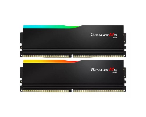 Модуль пам'яті для комп'ютера DDR5 48GB (2x24GB) 6000 MHz Ripjaws M5 Neo RGB Matte Black G.Skill (F5-6000J3036F24GX2-RM5NRK)