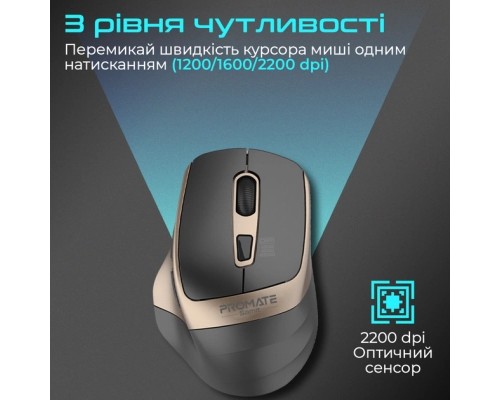 Мишка Promate Samit Wireless Gold (samit.gold)