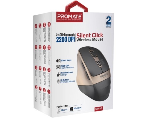 Мишка Promate Samit Wireless Gold (samit.gold)