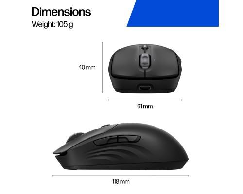 Мишка HP 700 Rechargeable Wireless/Bluetooth Black (AZ7B0AA)