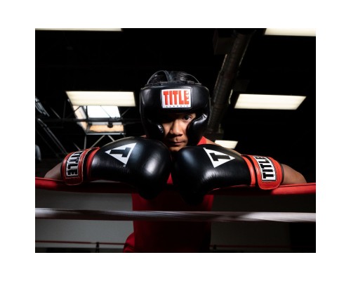 Боксерський шолом Title Classic Full Coverage Training Headgear 2.0 Black L (CPHGF2 L BK)