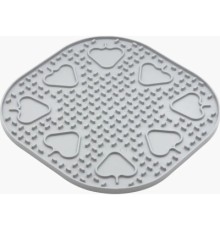 Універсальний посуд для тварин Fiboo Snoopy килимок для злизування ласощів та їжі, 25х25 см світло-сірий (FIB0250)