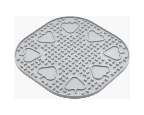 Універсальний посуд для тварин Fiboo Snoopy килимок для злизування ласощів та їжі, 25х25 см світло-сірий (FIB0250)