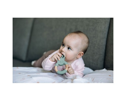 Прорізувач FreeON силіконовий зайчик, зелений (49508)