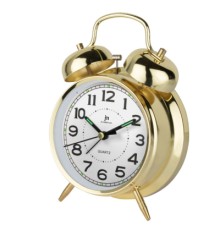 Настільний годинник Lowell будильник,жовте золото (JA7041G)