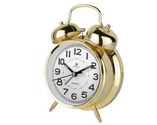Настільний годинник Lowell будильник,жовте золото (JA7041G)