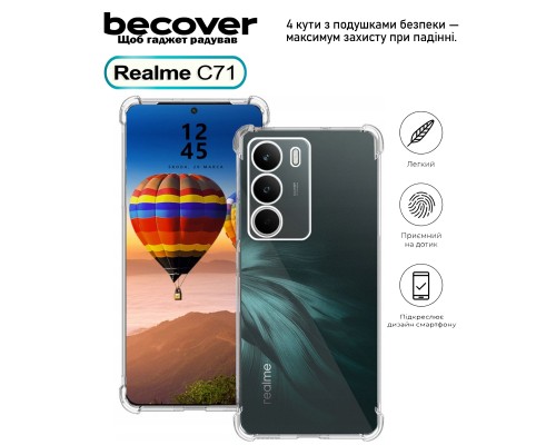 Чохол до мобільного телефона BeCover Anti-Shock Realme C71 Clear (713810)